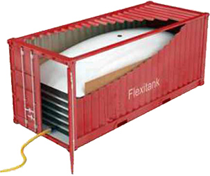 Modelo aceite vegetal Flexitank de 22.925L